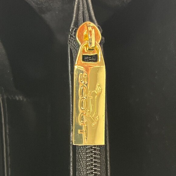 Scout Black Velvet Decker Crossbody Clutch Gold Hardware Detachable Strap Sz S - Picture 8 of 10